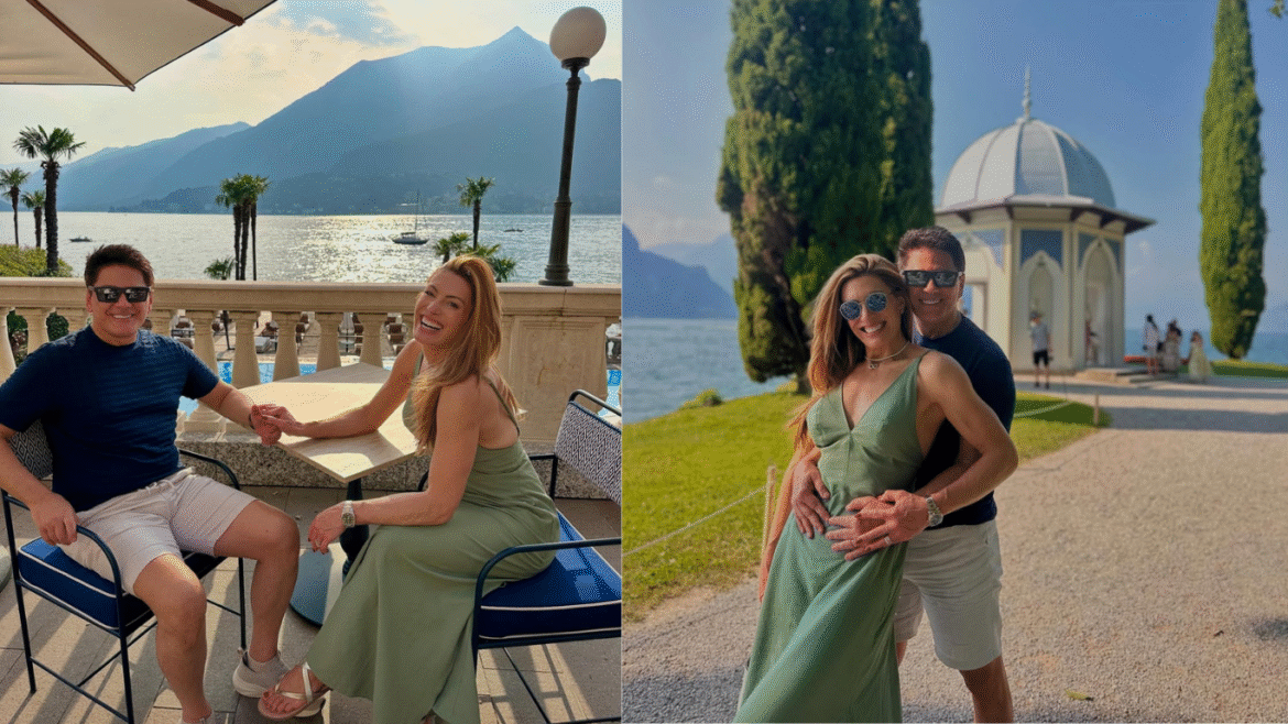 elaine-mickely-celebra-25-anos-de-casamento-com-cesar-filho-na-italia;-veja